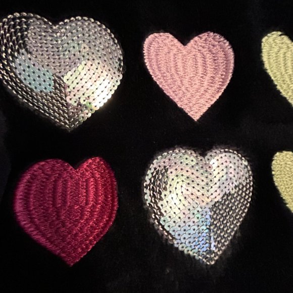 EPIC THREADS GIRLS BLACK & PINK MULTI-HEART LOGOS FLEECE 2-PC SET - Picture 5 of 13